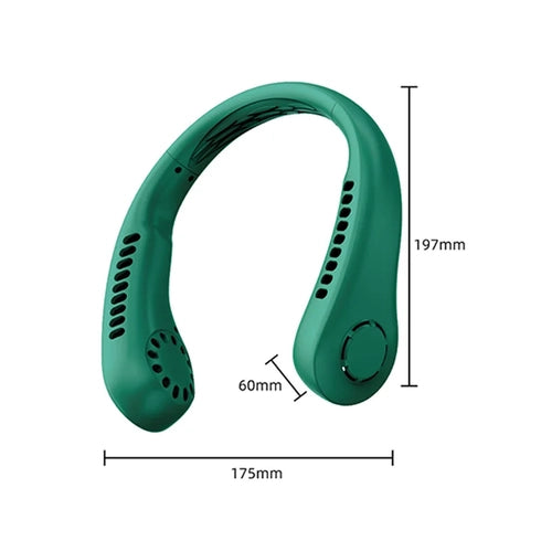 Gullee Gadgets 3-Speed Wearable Neck Fan – Hands-Free Personal Cooling