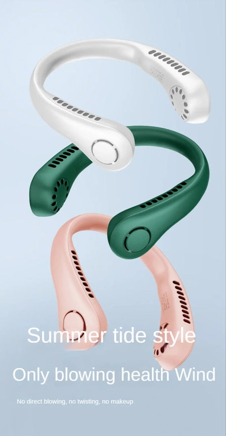 Gullee Gadgets 3-Speed Wearable Neck Fan – Hands-Free Personal Cooling