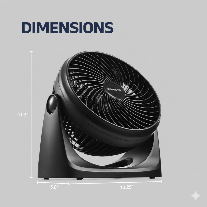 NEXAIR Classic 8-Inch Turbo Force Air Circulator Fan