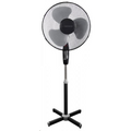Ventilator inalt cu picior, Esperanza, Metal, Hurricane, 50W, 3 trepte de viteza, 130 cm inaltime, Negru/Gri (EHF001KE)-0