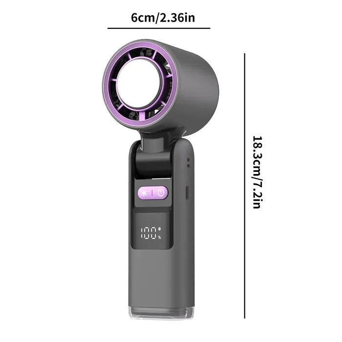 Portable Foldable Turbo Fan, 100 Adjustable Speeds